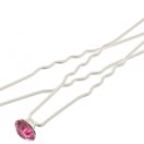 916411737/н Набор шпилек малых Малиновый камень 4,5 см. (10 штук)