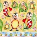 6005501 Набор салфеток "Божья коровка" (20 шт.) Размер 33*33 см.