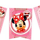 1282200 Гирлянда - вымпел " Мне 1 годик. Минни Маус" Длина 165 см.