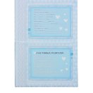 1265914 Свидетельство о рождении "Малыш" с метрикой и текстом. Горизонтальное.Формат А5