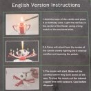 3006940 Музыкальная свеча "Сине-белый кубок" с пламенем