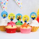 4127141 Набор свечей в торт "С Днем рождения! Миньоны" (5 шт.) на палочках